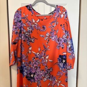 Allison Joy Orange Floral Dress